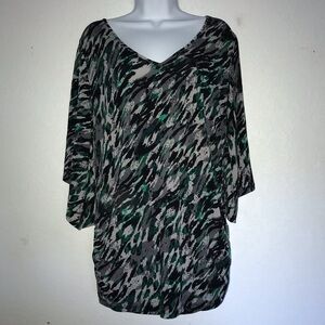 Miss Tina Stretch Jersey Gathered Side Top L 12 14